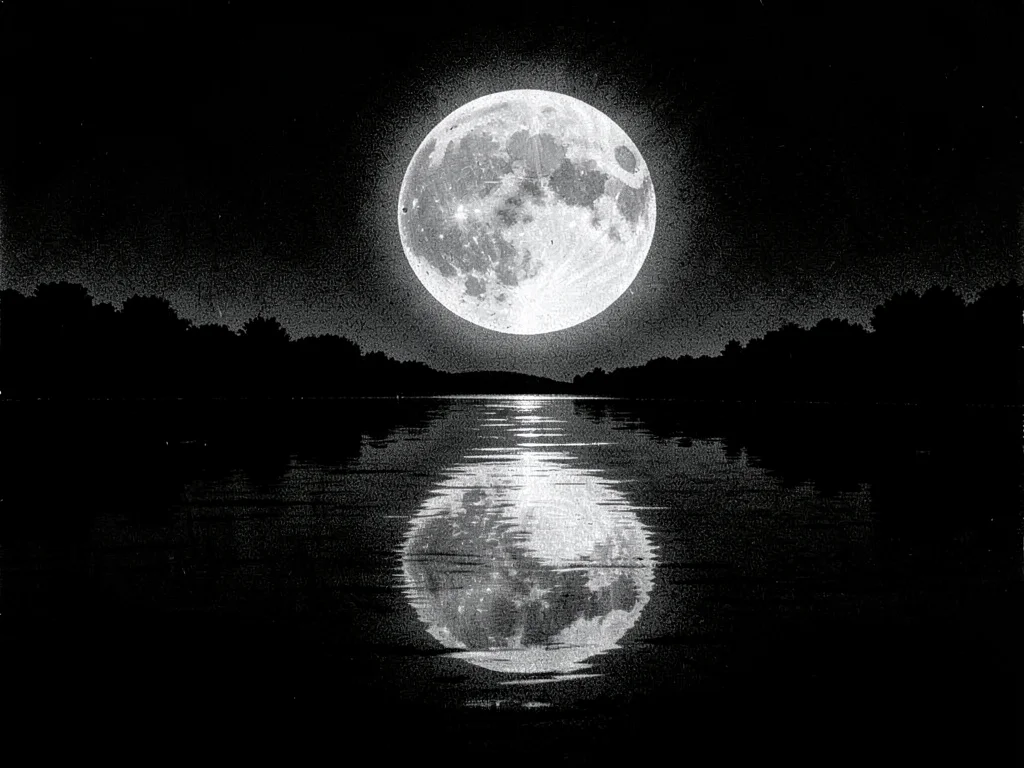 Moon on still water