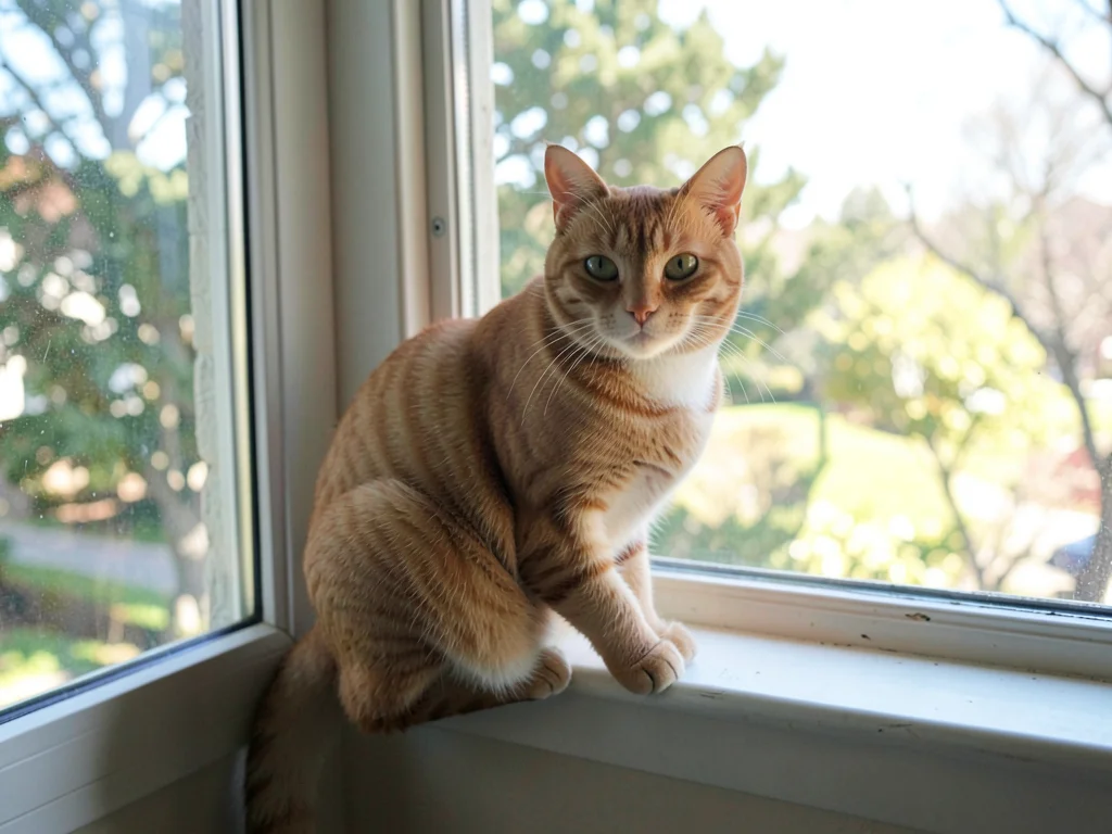 Cat on windowsill