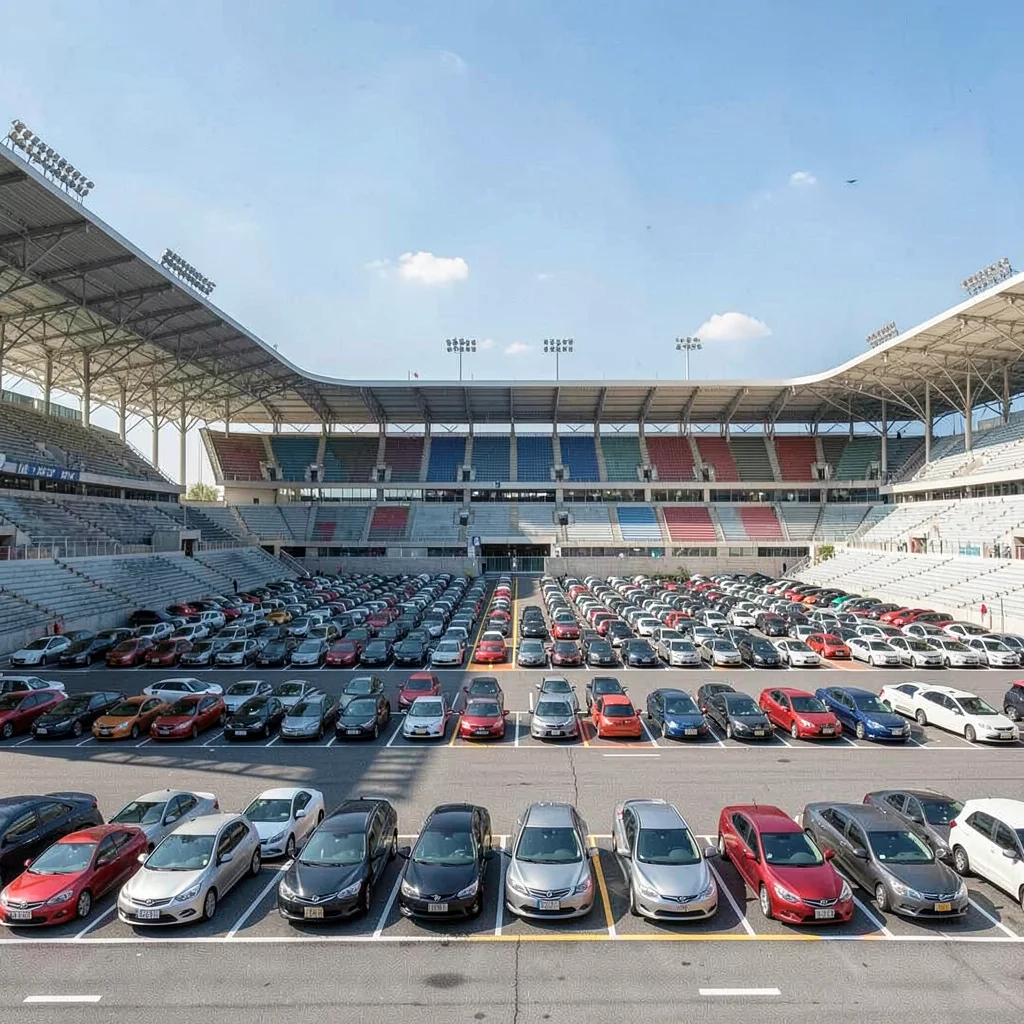 Stadium parking grid