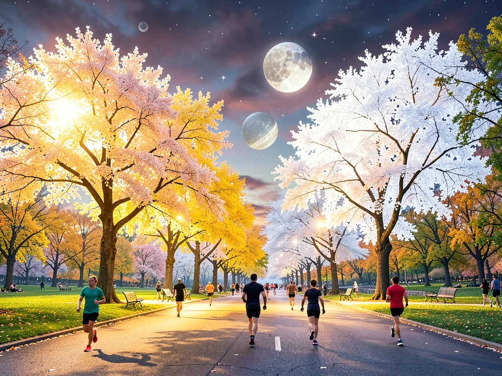 Central Park in August, every tree glowing white-hot, joggers on another planet