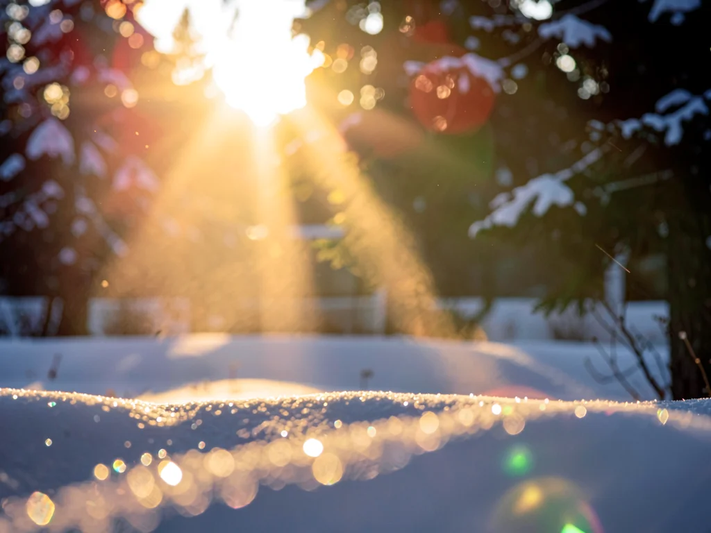 Winter breath backlit catching sun