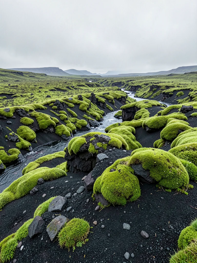 Moss-Covered Lava Tube Terrain