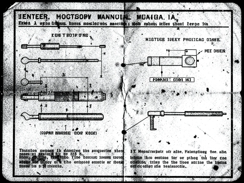 Photocopied workshop manual page, degraded through use, tool diagram fading