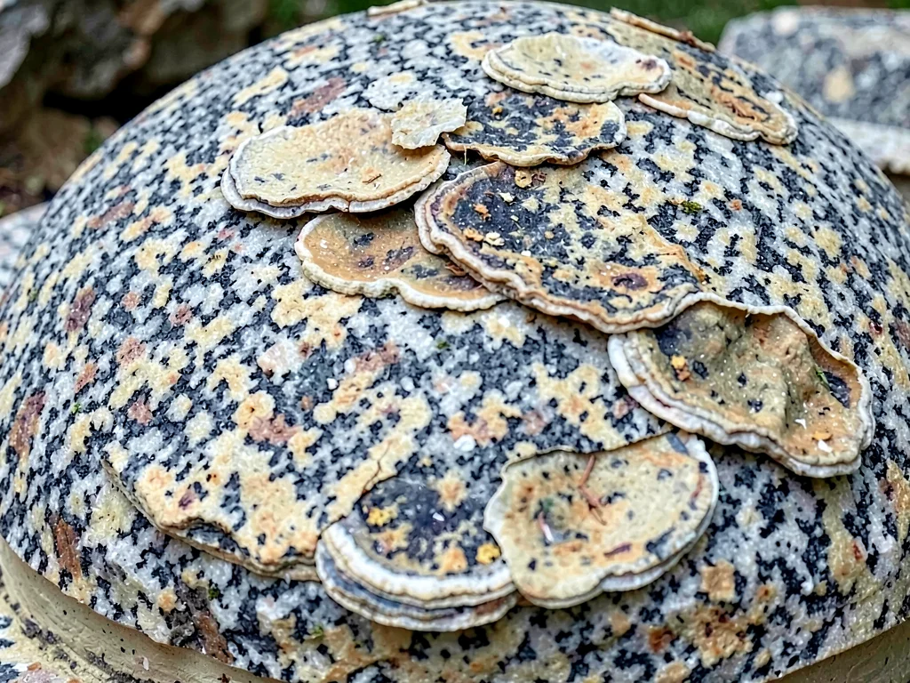 Exfoliation layers peeling from dome surface