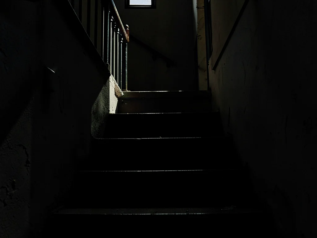 Staircase with dramatic light