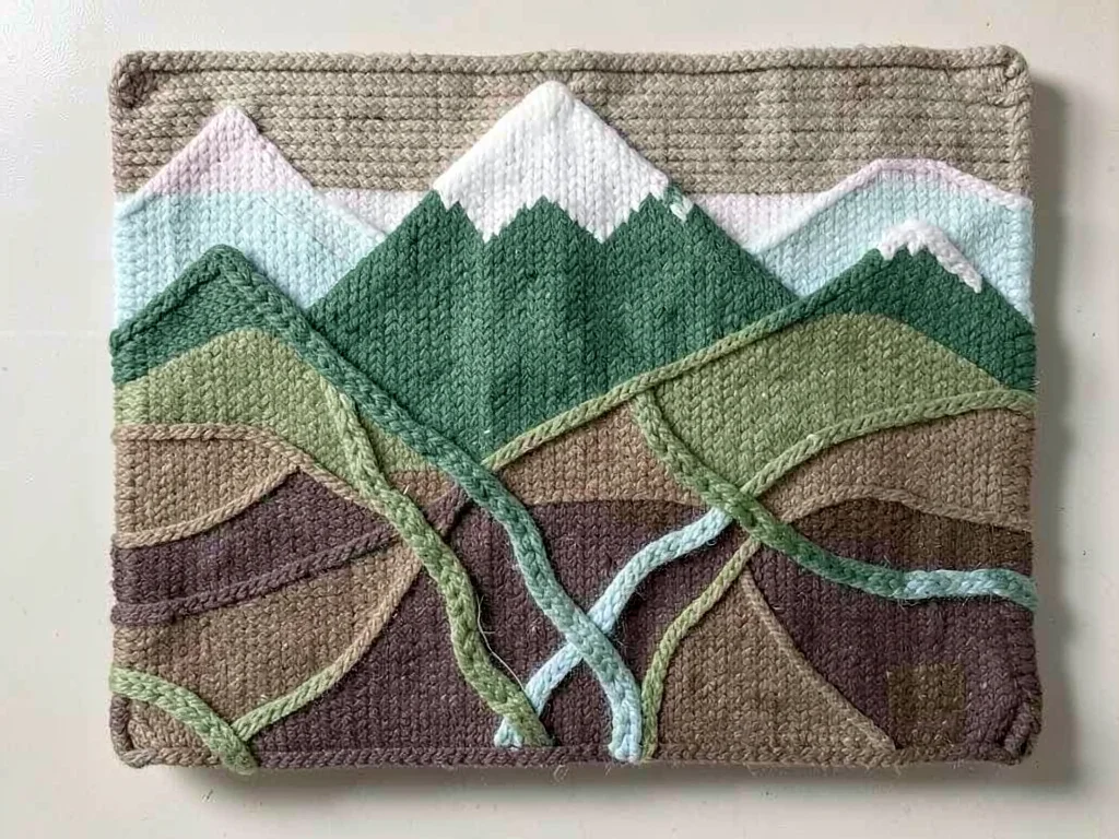 Knitted Altitude — Mountain Colorwork Summit Panel