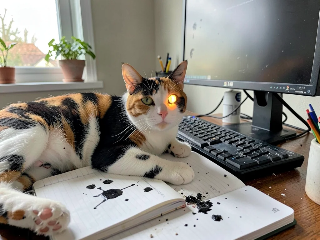 Calico Cat on Open Planner