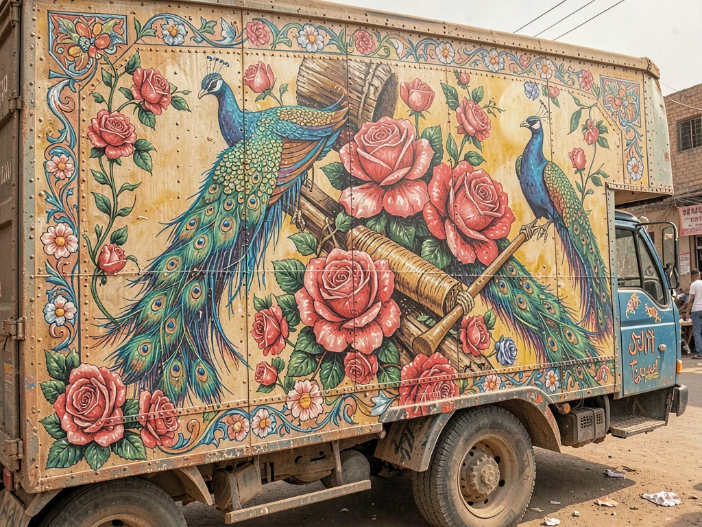 Truck art panel detail