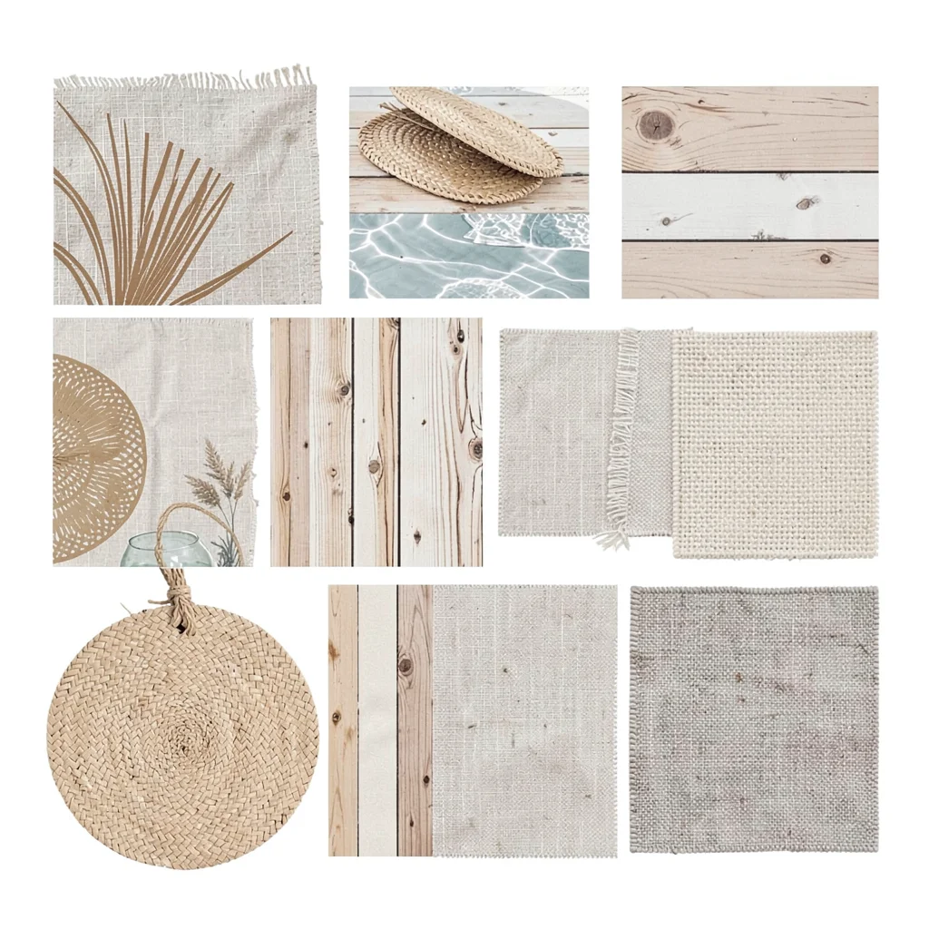 Summer ease linen straw wood