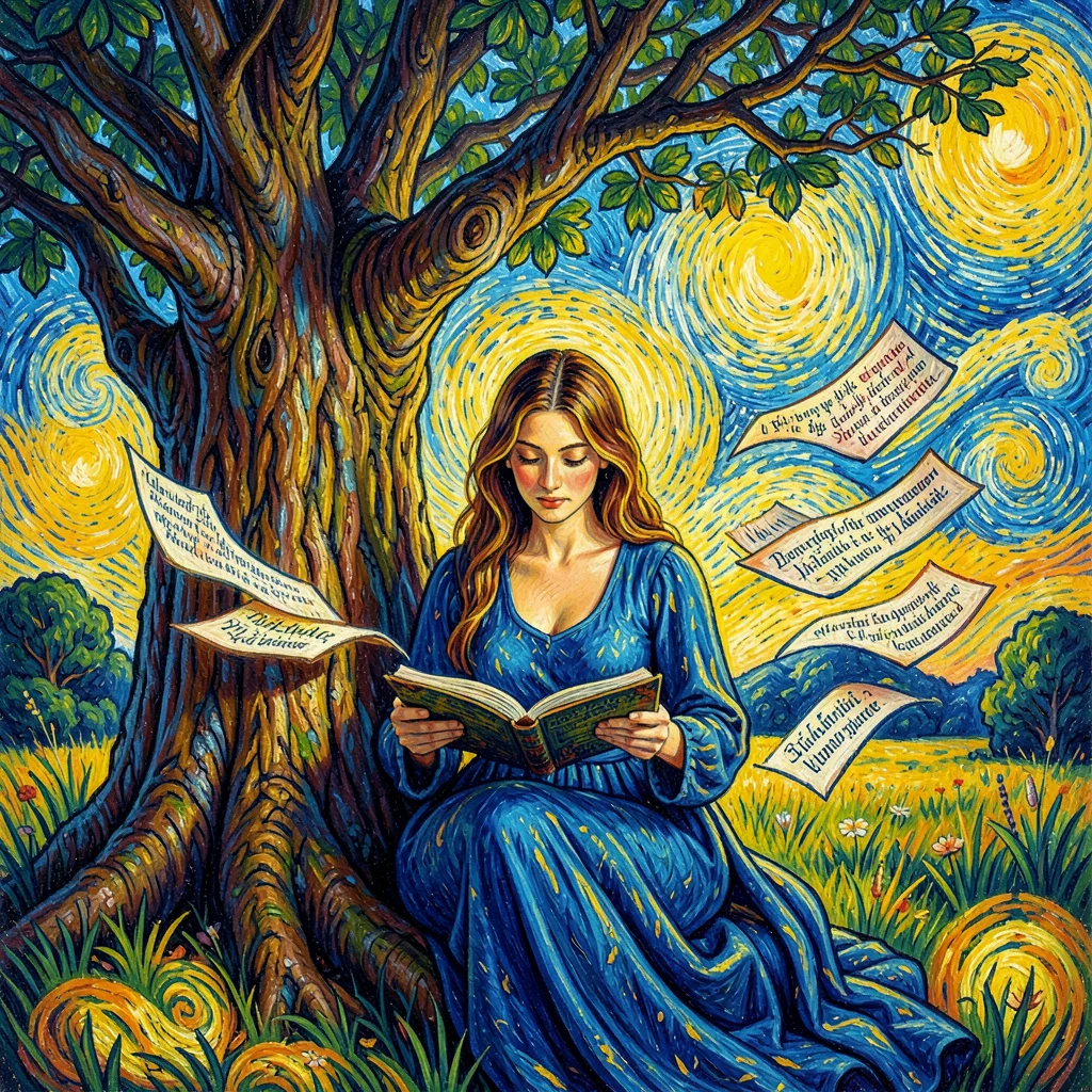 Post-impressionist Provençal intensity, emotional saturated color, A woman readi
