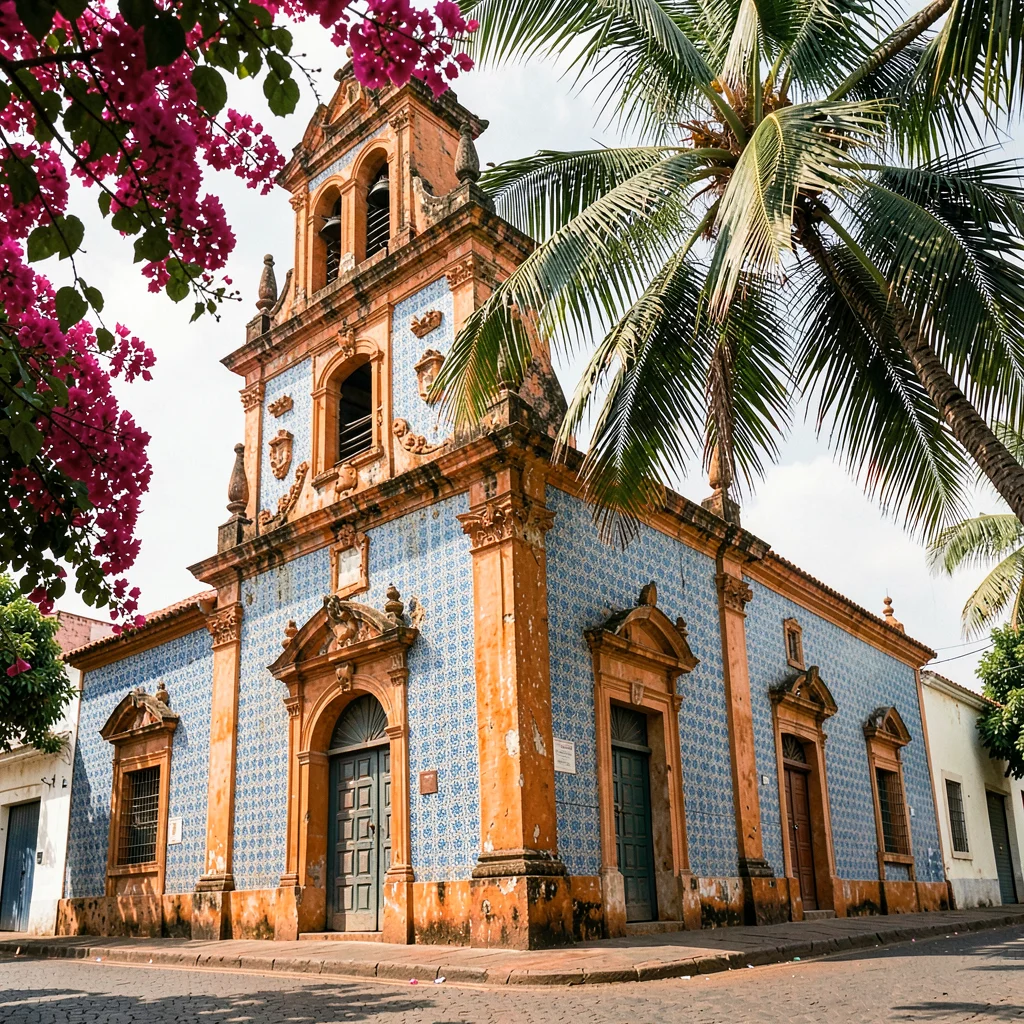 Portuguese colonial tropicália in Maputo, Mozambique, Cathedral of Our Lady colo