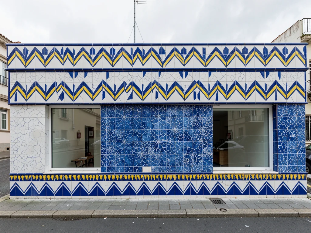 Art Deco Shopfront Frieze — Chevron and Stepped Pyramid