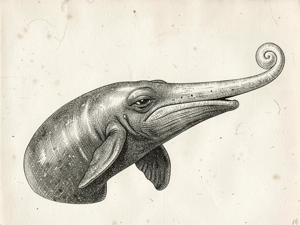 Scrimshaw narwhal