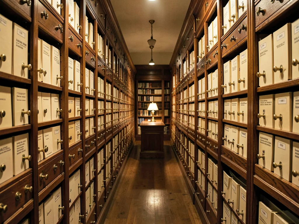 Perspective Down Catalog Cabinet Row