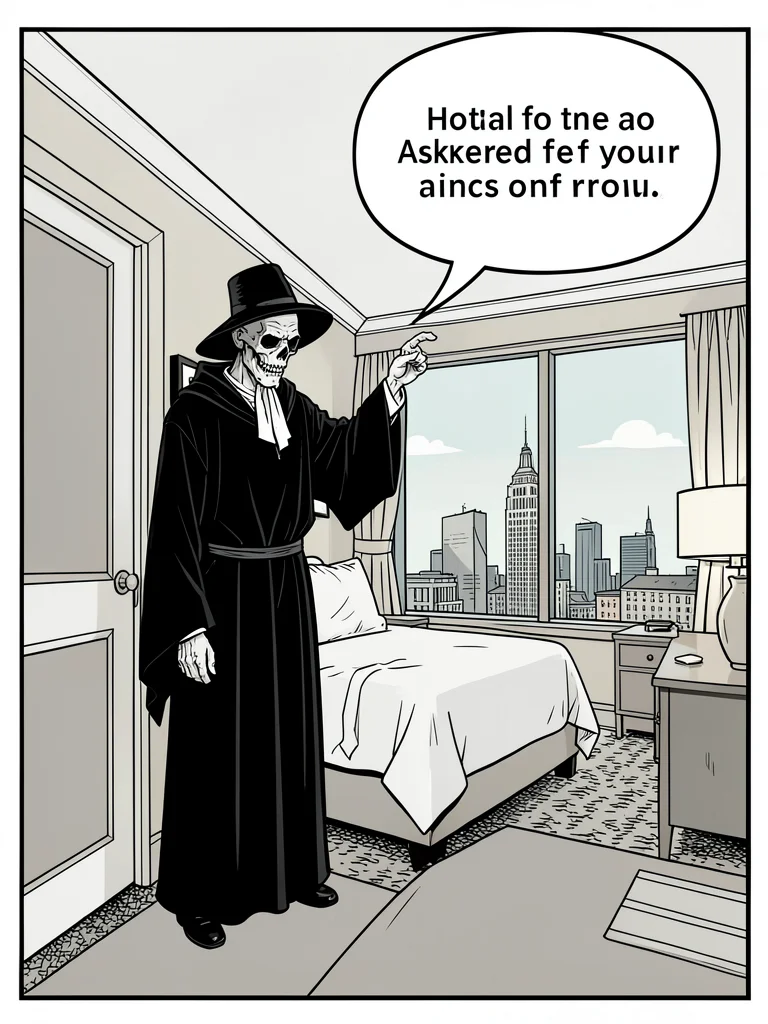Grim reaper hotel check-in