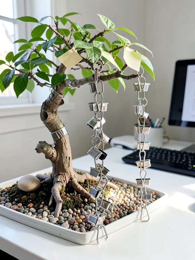 Cascade Clip — Hanging Binder Chain Weeping Style