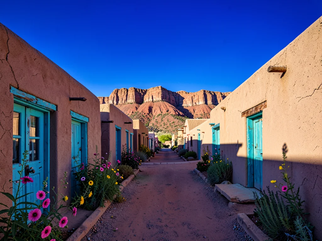 Adobe Village Street and Mesa