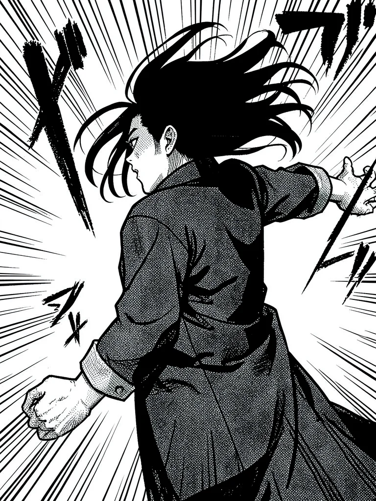 Dramatic hair-blowing reveal
