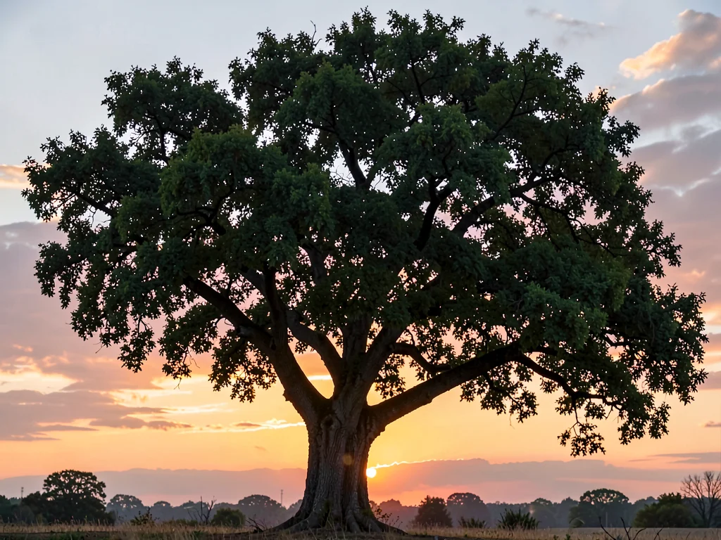 Tree form against dawn