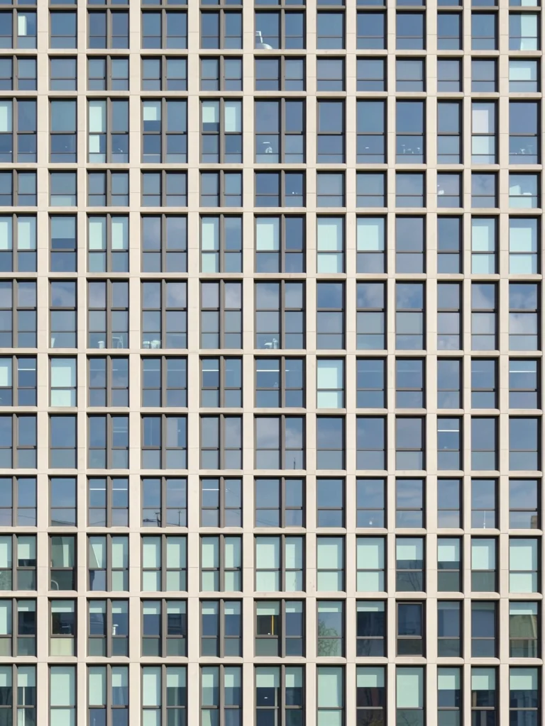 Building facade grid pattern