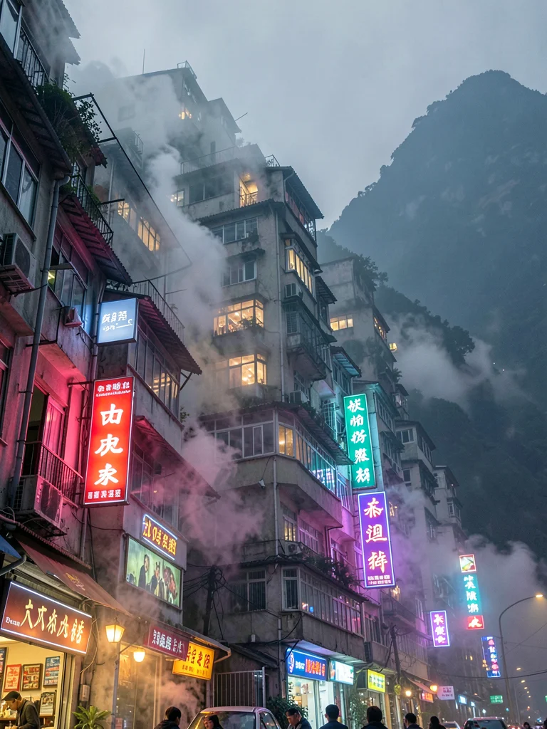 Hot pot steam through building floors