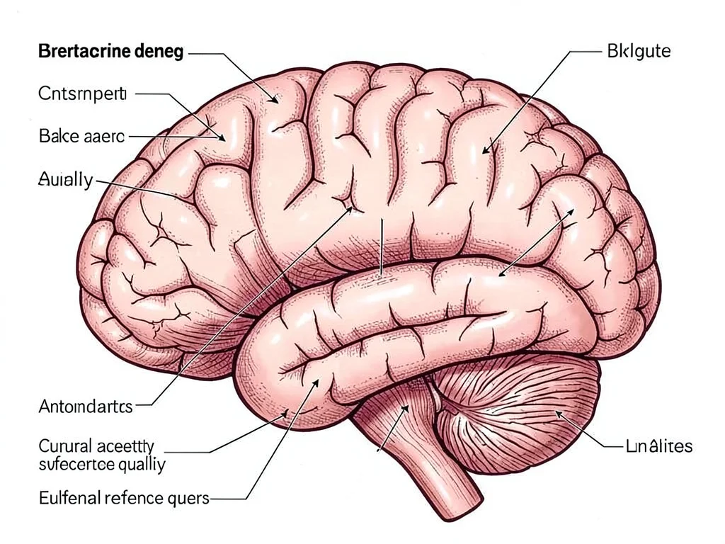 Human brain lateral view anatomy