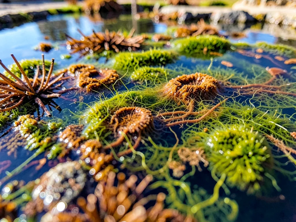 Bacterial mat texture at macro showing filaments