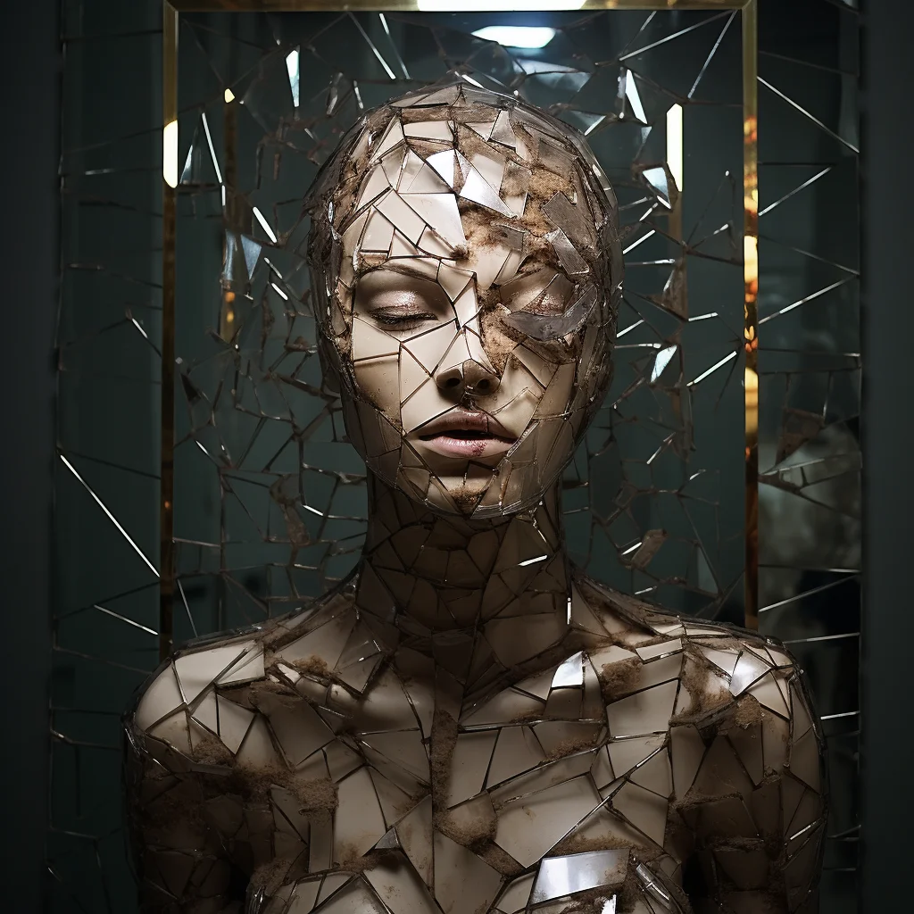 Fragmented Reality Use shattered mirrors to reflect a