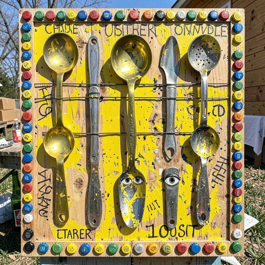 Kitchen Utensil Assemblage Board