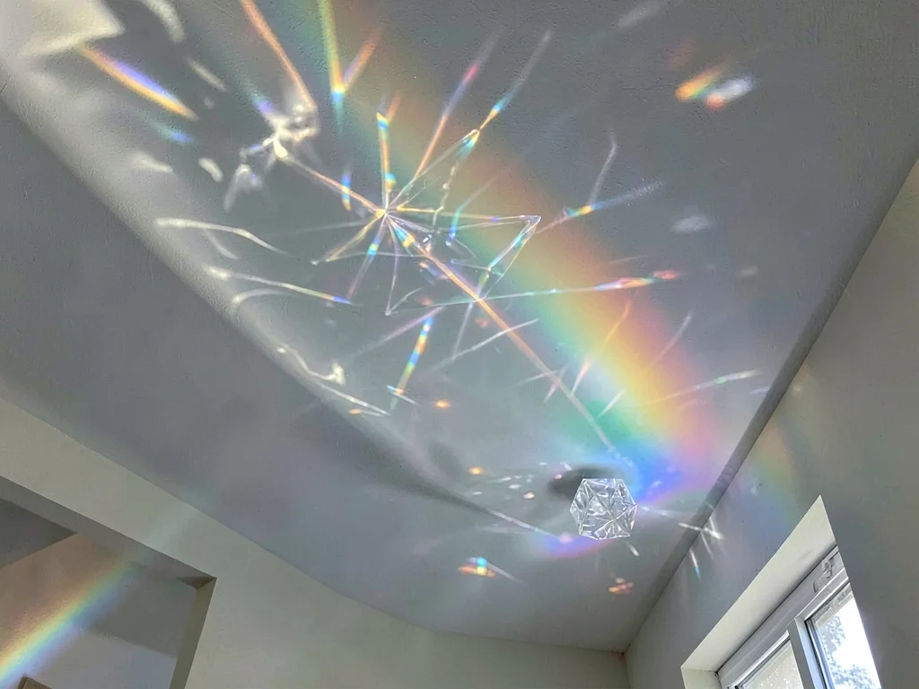 Spectrum bleeding across ceiling from window crystal