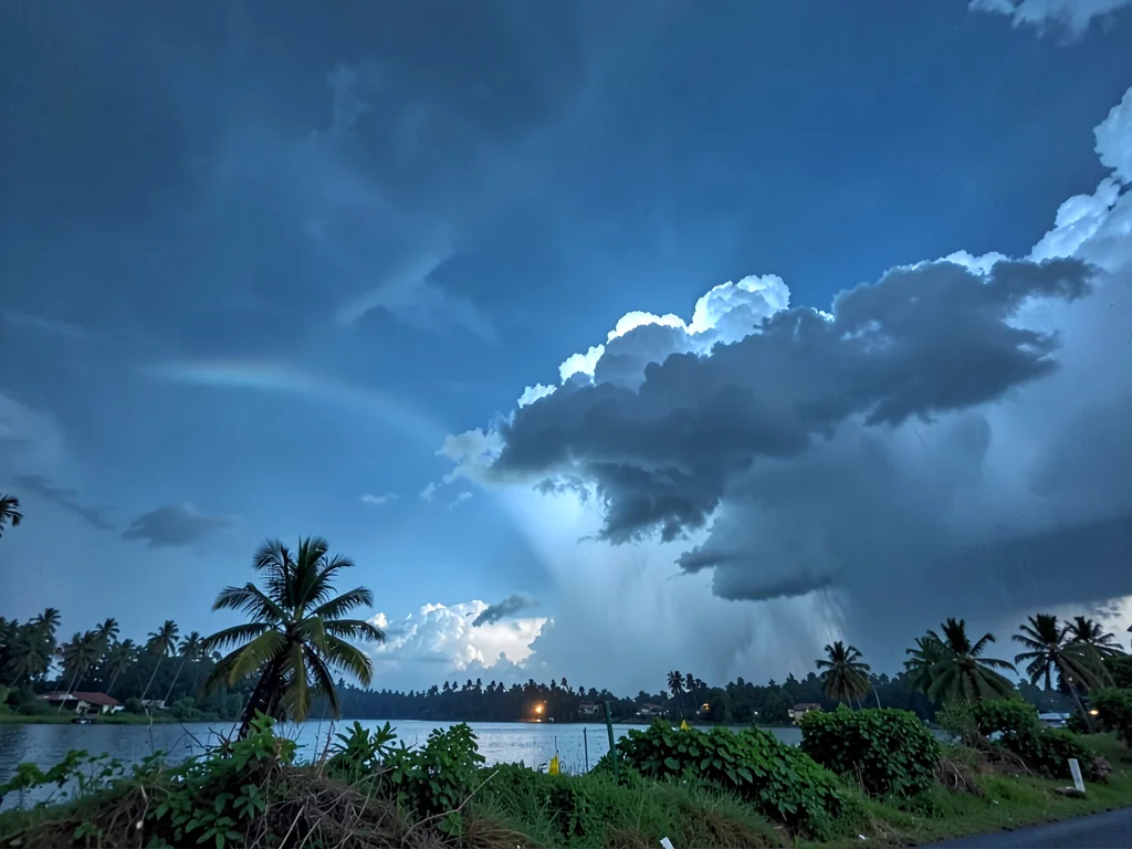 Clearing after monsoon burst blue appearing