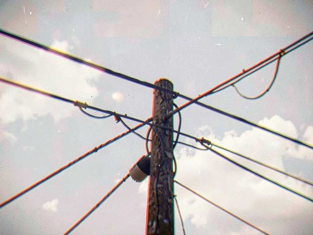 Telephone pole wire aberration