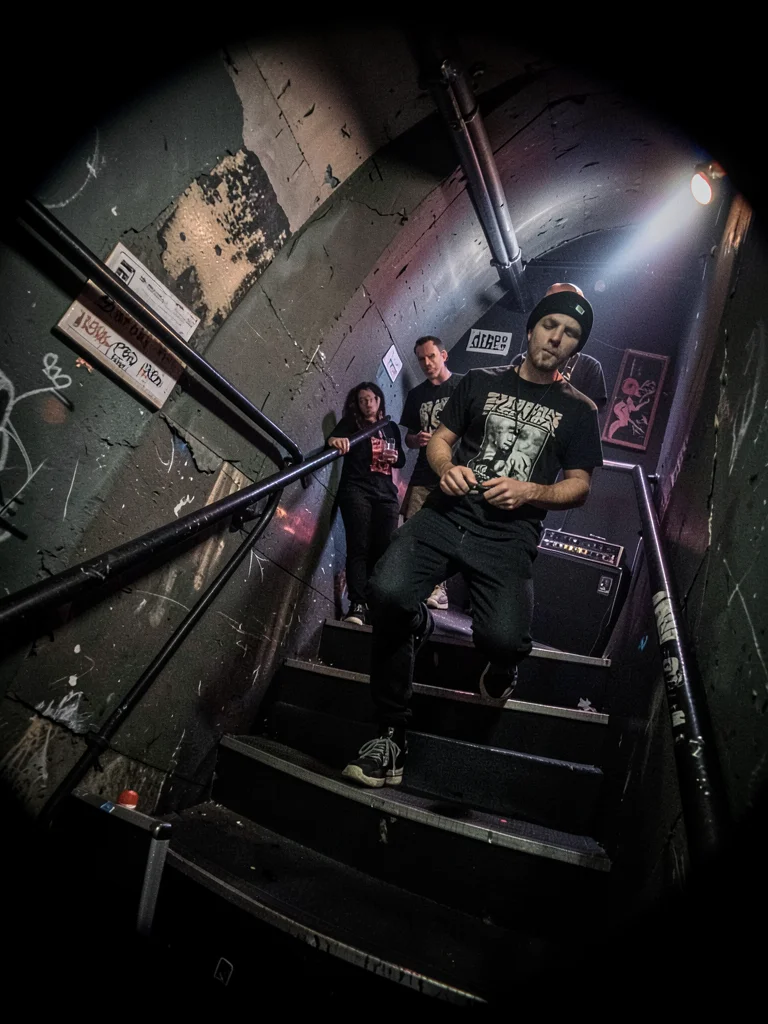Underground club stairwell