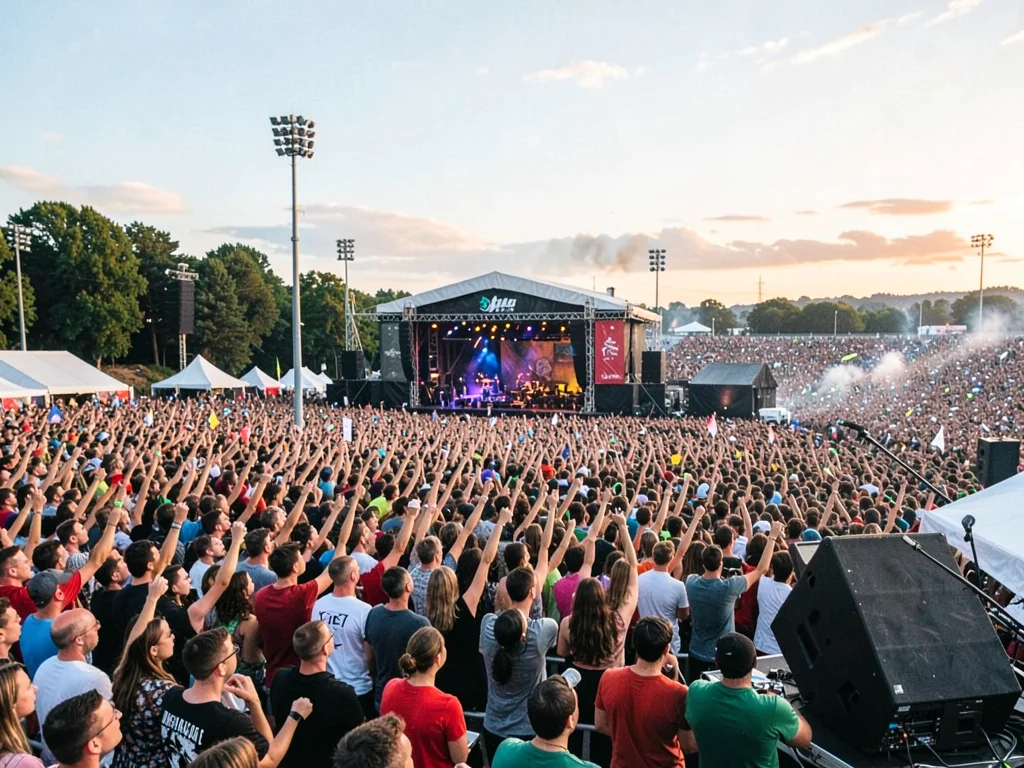 Music festival crowd