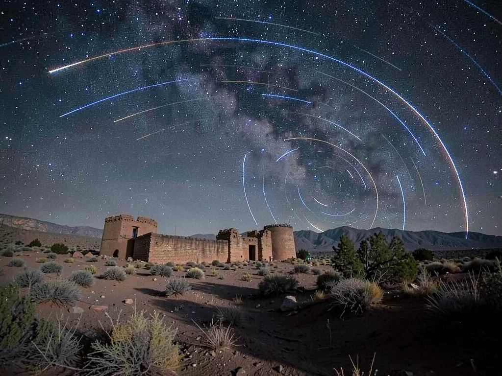 Trails above ancient fort ruins