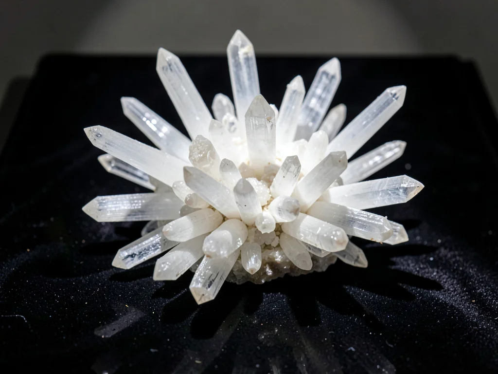 Selenite Gypsum Blade Cluster Black Velvet