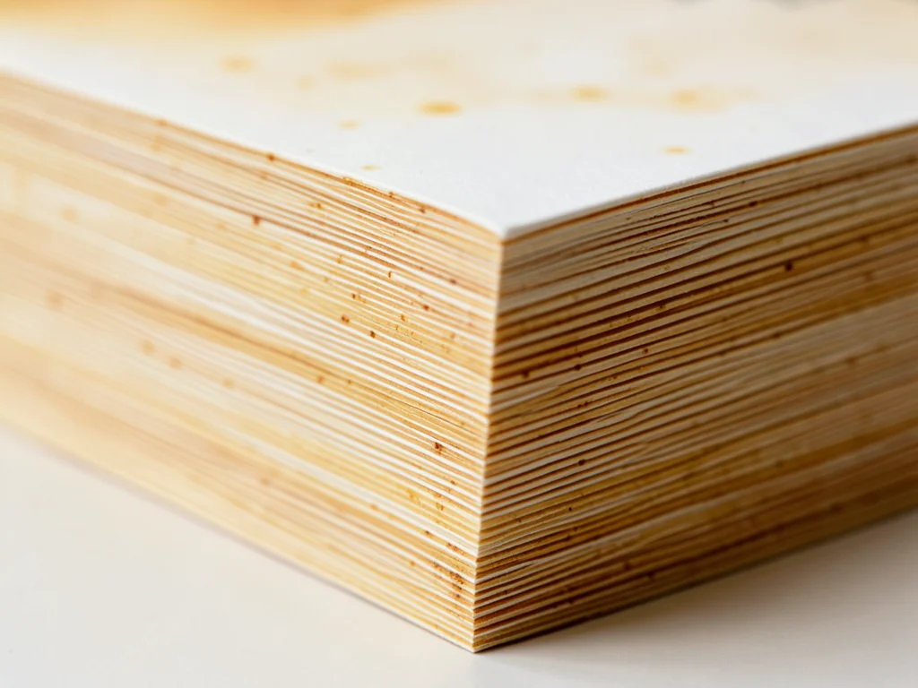 New book top-edge, crisp white page striations in perfect alignment, clean paper