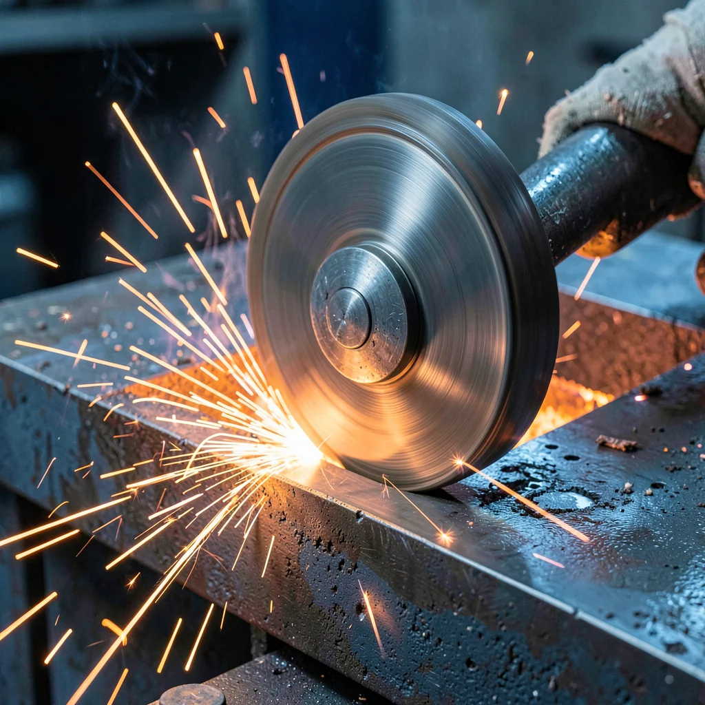 Through Sheffield steel vision, forged metal consciousness, A grinding wheel thr
