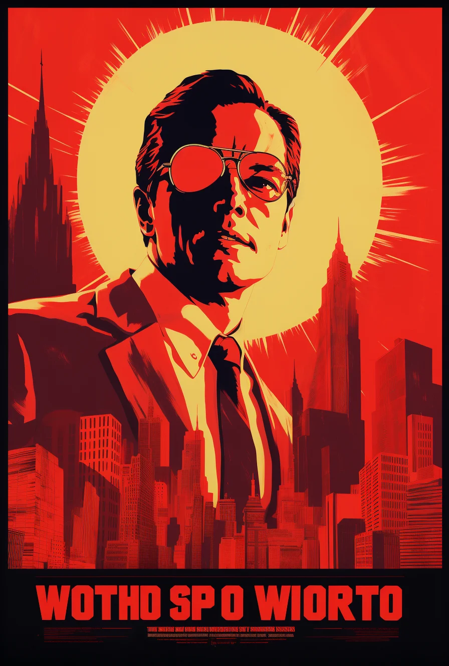 A Tarantino movie poster of Wolf of Wall Street Retro