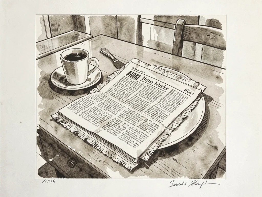 Morning coffee scene