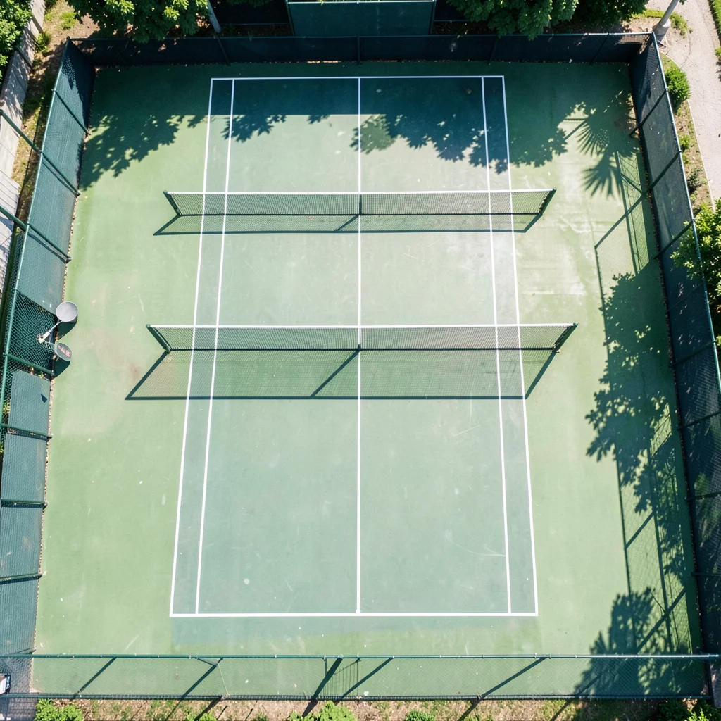 Tennis courts from above