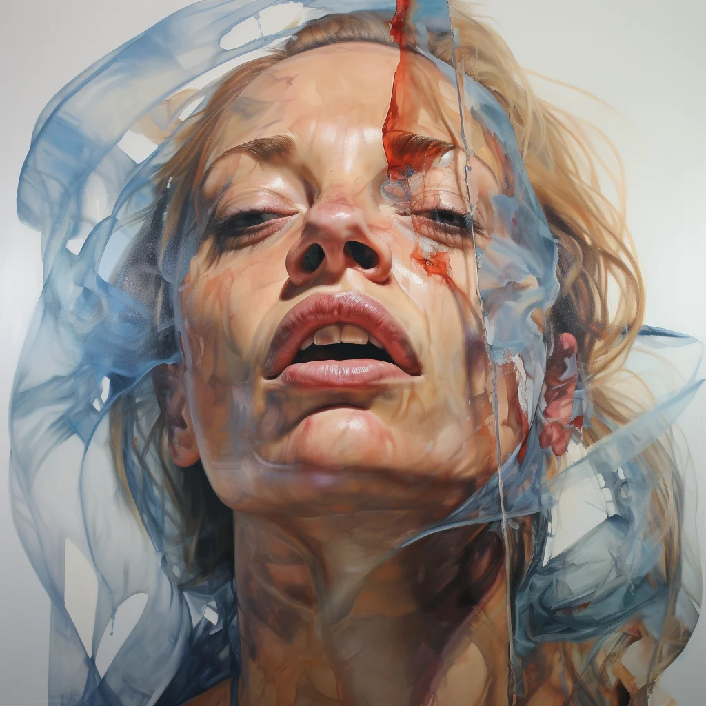 Painting portrait by Jenny Saville. beyonce