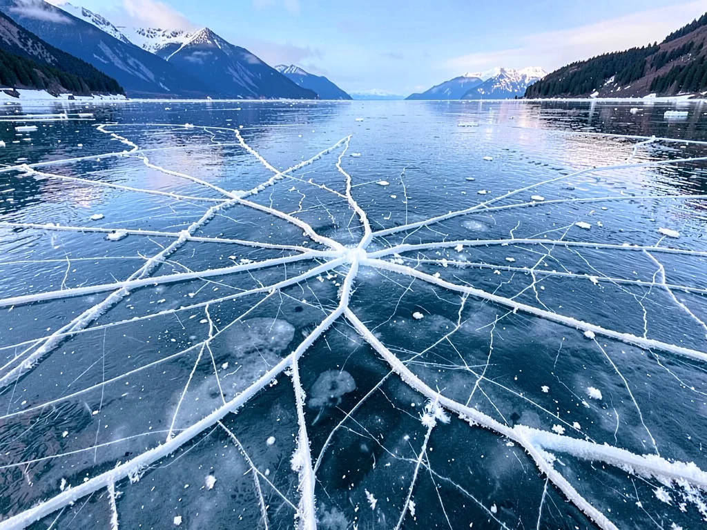 Crack pattern indicating stress direction in sheet