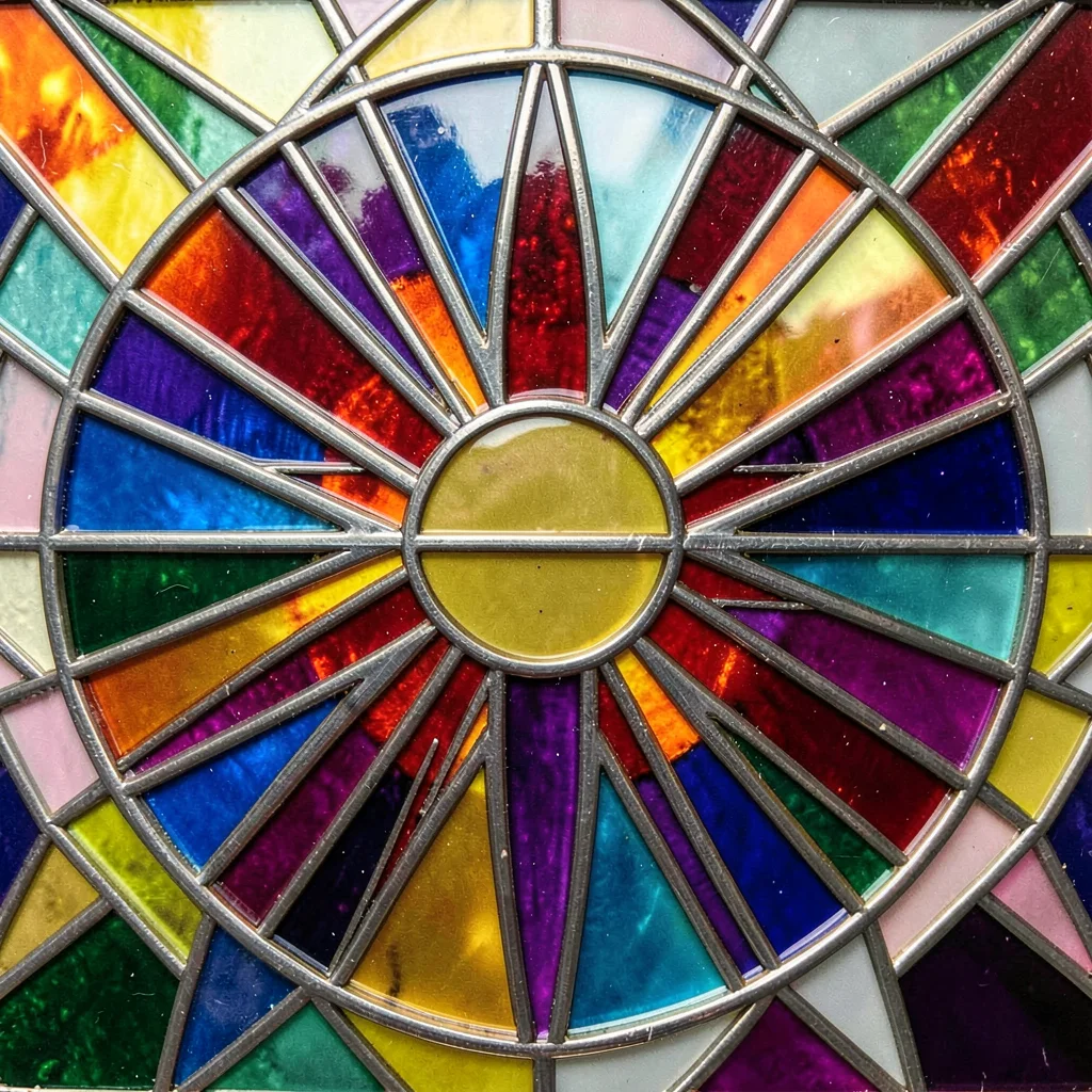 Cloisonne Art Deco sunburst