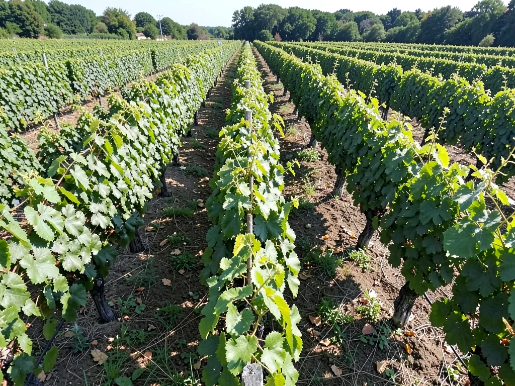 Vineyard rows pattern