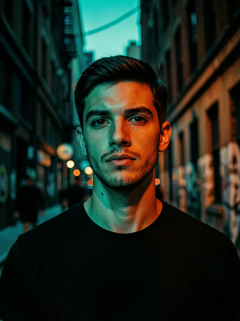 Portrait in urban environment
