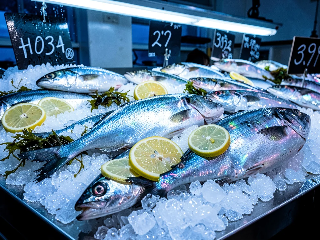 Lemon Accents Among Silver Fish