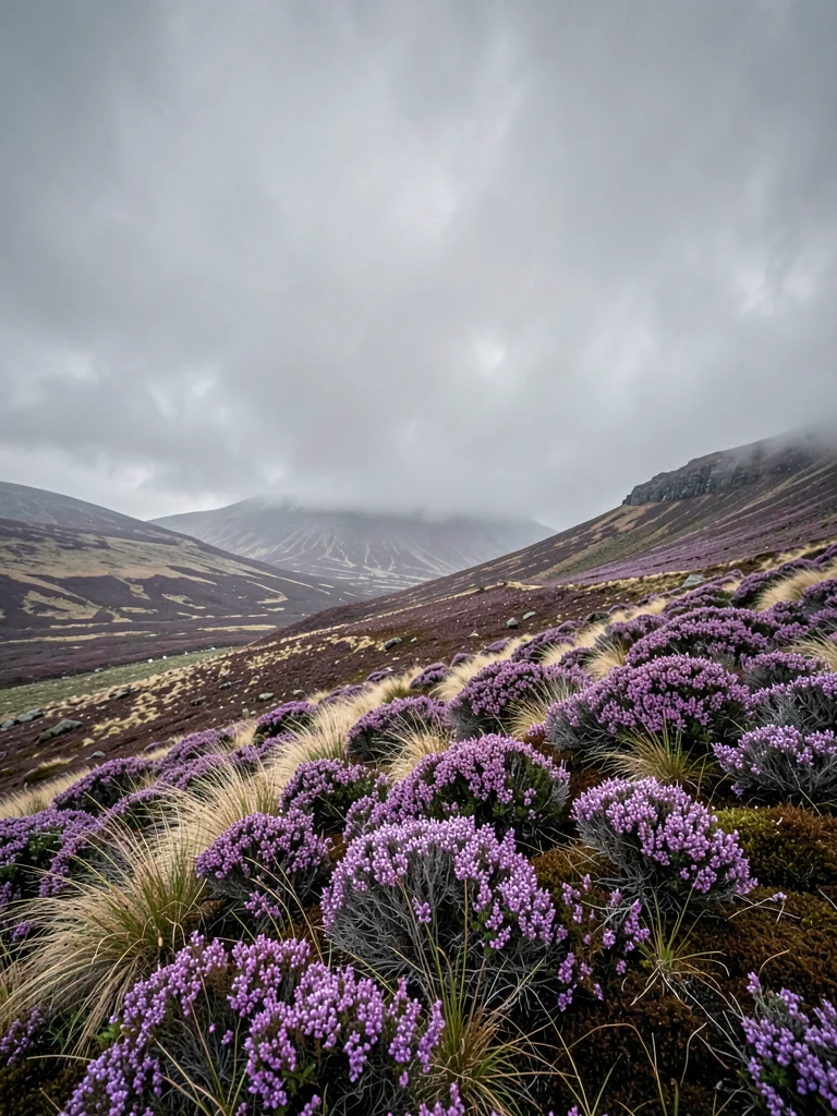Looking Up the Heather Slope