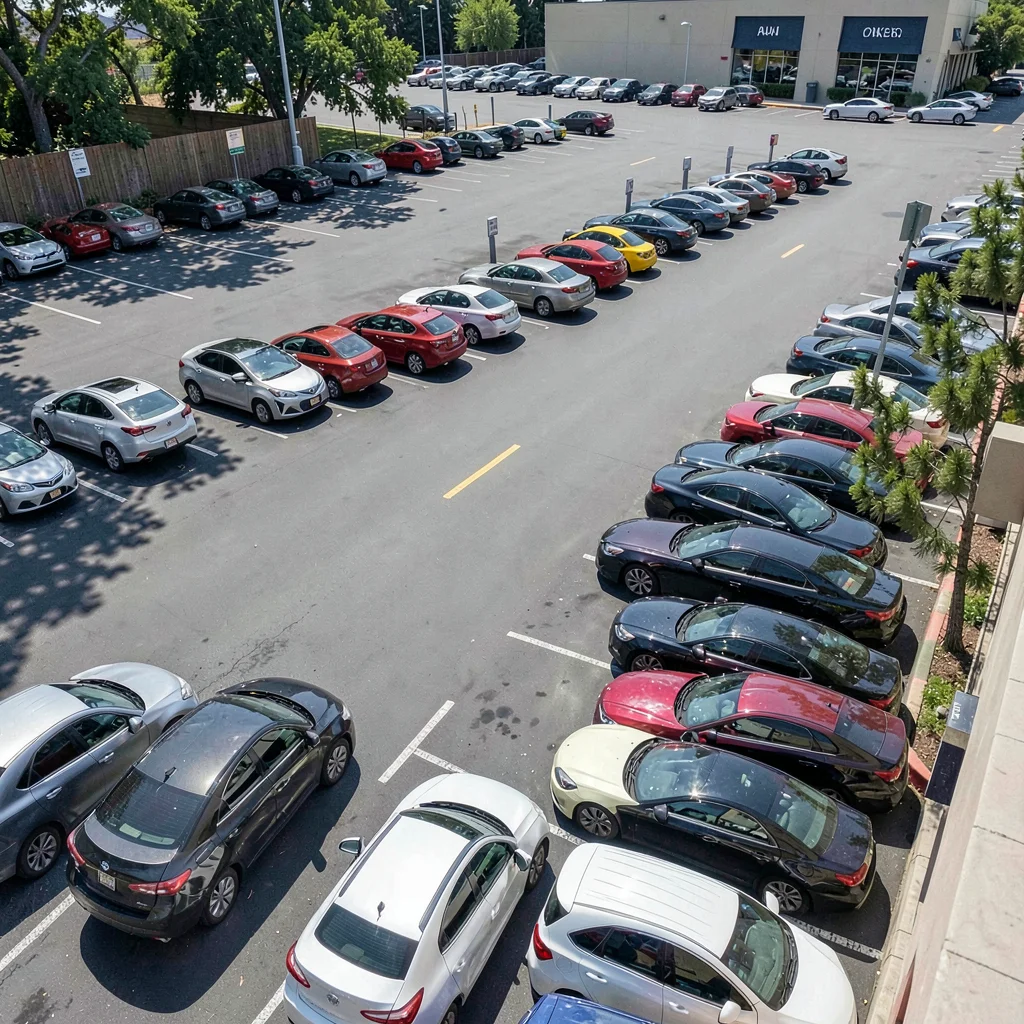Parking lot from above