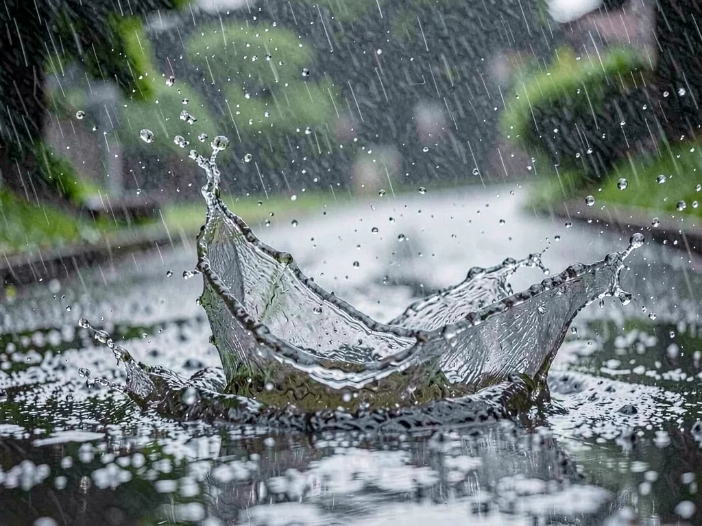 Impact moment frozen showing deformation